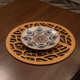Hermia Juego de Salvamanteles de Madera Coral - Honey (4 piezas)